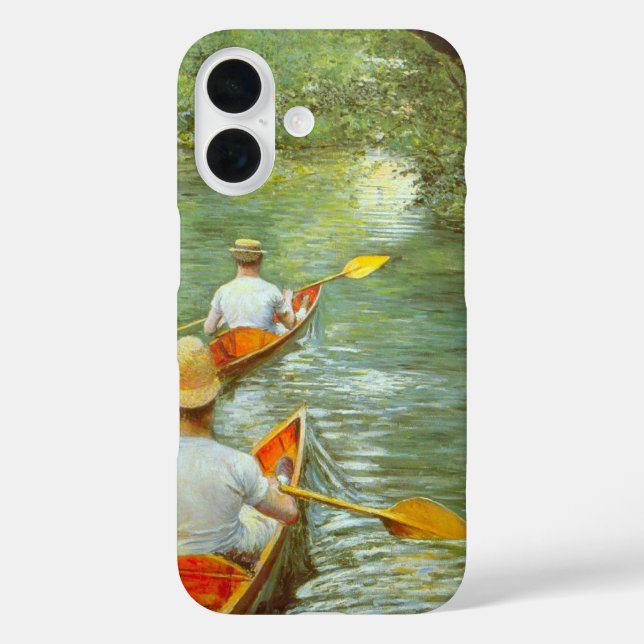 Die Kanus, Perissoires von Gustave Caillebotte iPhone 16 Hülle (Rückseite)