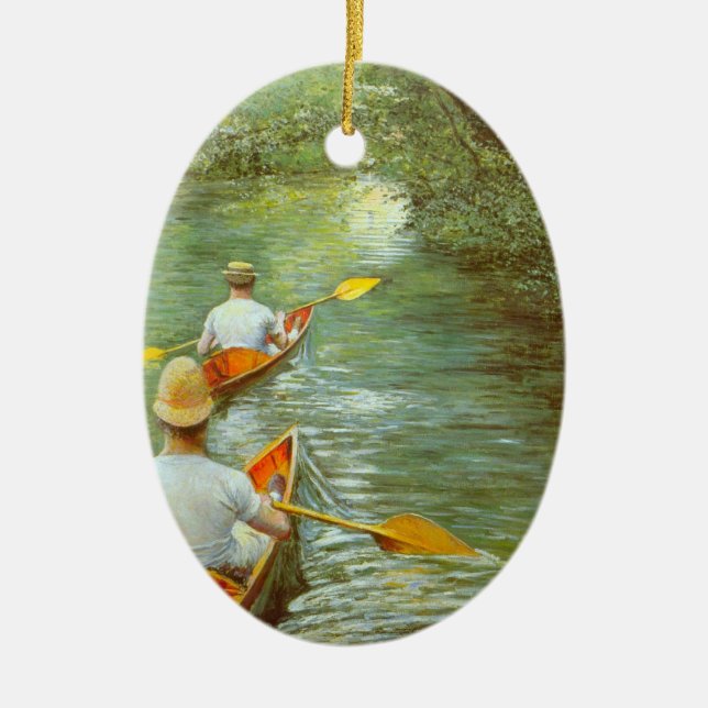 Die Kanus, Perissoires von Gustave Caillebotte Keramikornament (Vorne)