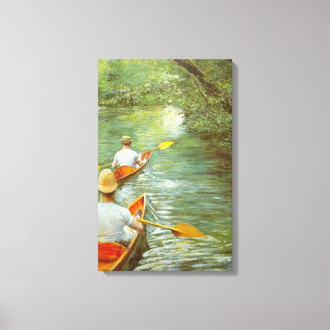 Die Kanus, Perissoires von Gustave Caillebotte Leinwanddruck (Vorderseite)