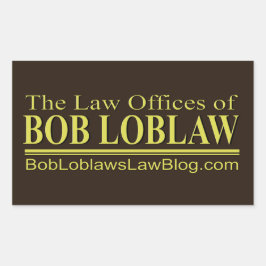 Die Kanzleien des BOBS LOBLAW Rechteckiger Aufkleber