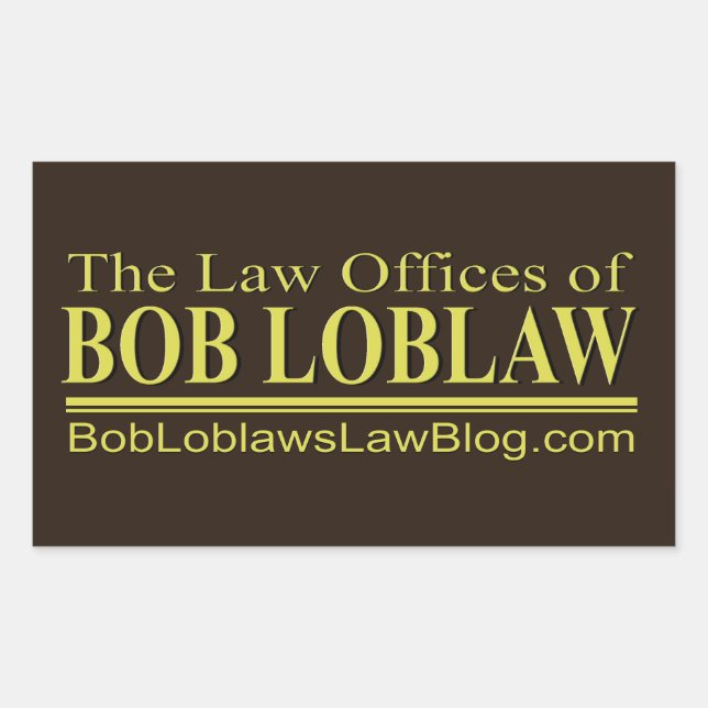 Die Kanzleien des BOBS LOBLAW Rechteckiger Aufkleber (Vorderseite)