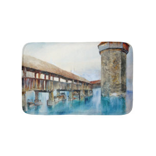 Die Kapellbrücke in Luzern (Schweiz) Badematte