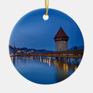 Die Kapellen-Brücke in der Luzerne Keramikornament