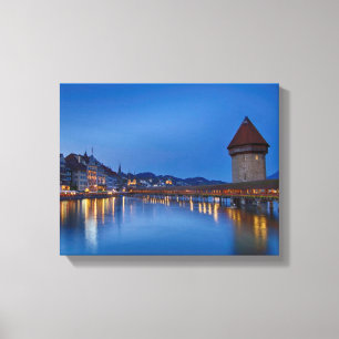 Die Kapellen-Brücke in der Luzerne Leinwanddruck