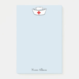 Die Kappe der Krankenschwester addieren Namens4x6 Post-it Klebezettel