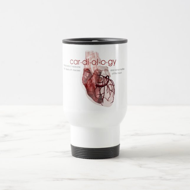 Die Kardiologie-Definitions-Reise-Kaffee-Tasse Reisebecher (Mittel)