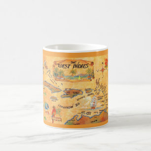 Die Karibik-Westindischen-Inseln-Karten-Tasse Kaffeetasse