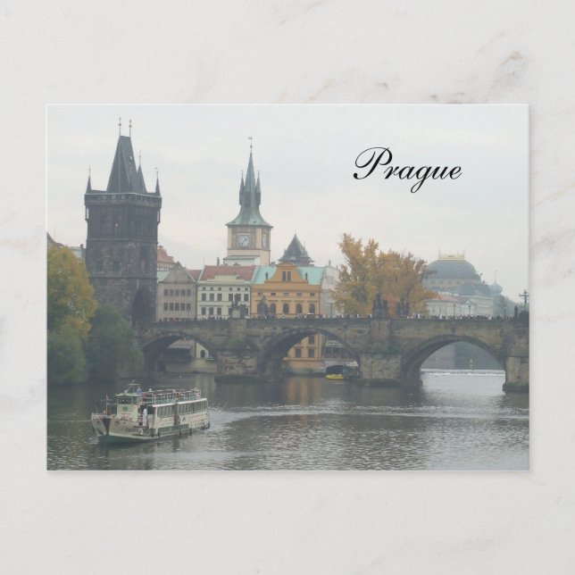 Die Karlsbrücke Prag Tschechische Republik Postkarte (Vorderseite)