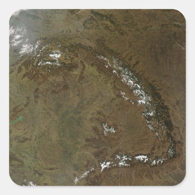 Die Karpaten Quadratischer Aufkleber (Vorderseite)