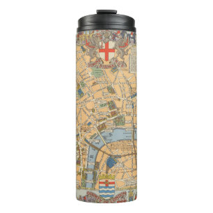 Die Karte der Kinder von London, England Thermosbecher