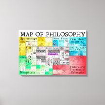 Die Karte der Philosophie Canvas Print