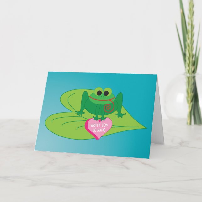 Die Karte des jüdischen Valentinsgrußes: Nicht ist (Vorderseite)