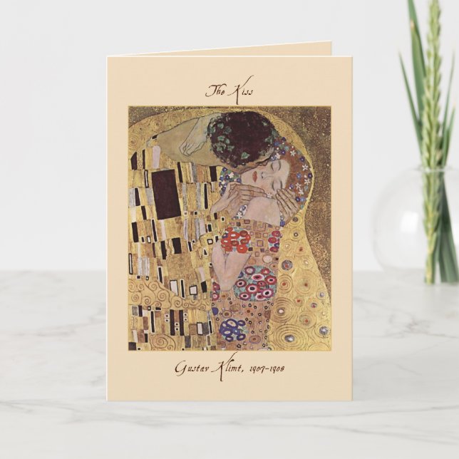 Die Karte des Küssen Walentins von Gustav Klimt 19 (Vorderseite)
