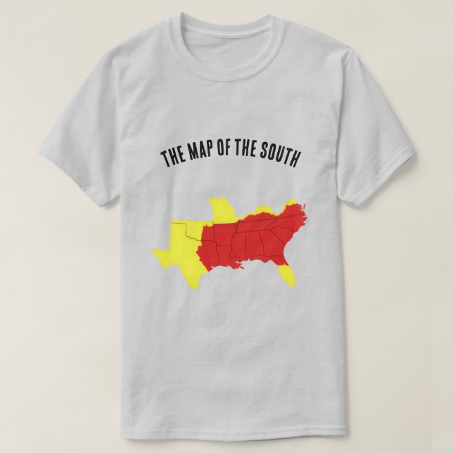 Die Karte des Südens T-Shirt (Design vorne)