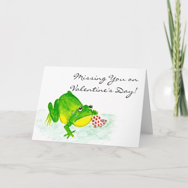Die Karte Froggyvalentines - 'vermisstes You (Vorderseite)
