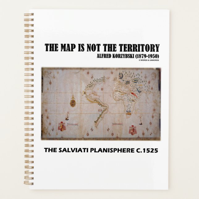 Die Karte ist nicht das Territorium Salviati Plani Planer (Vorderseite)
