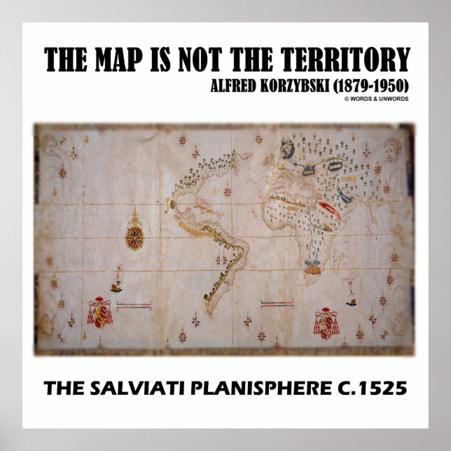 Die Karte ist nicht das Territorium Salviati Plani Poster (Vorne)