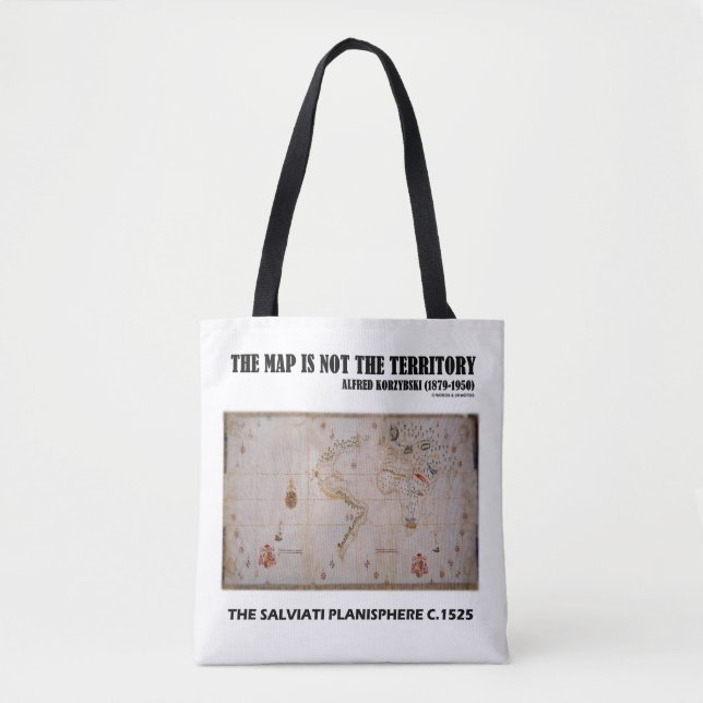 Die Karte ist nicht das Territorium Salviati Plani Tasche (Vorderseite)