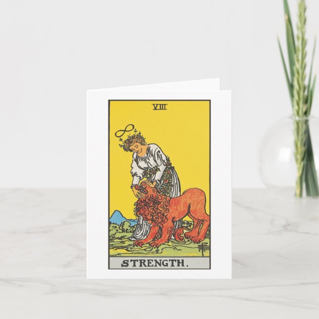 Die Karte mit dem Tarot Stärke - Smith mit dem Rid (Vorderseite)