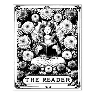 Die Kartenansicht des Reader-Tarots Gummistempel