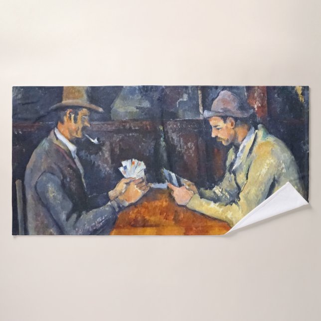 Die Kartenspieler, Cezanne Badehandtuch (Badehandtuch)