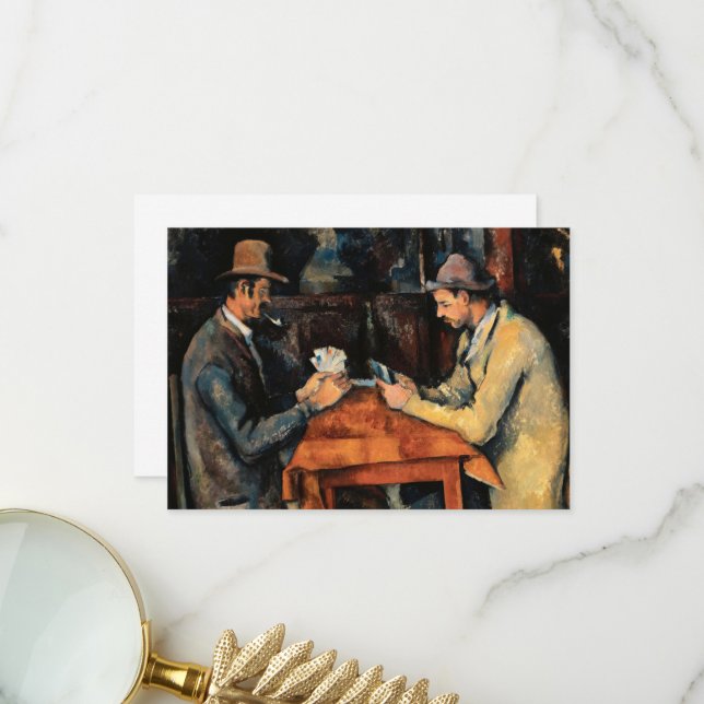 Die Kartenspieler von Paul Cezanne Dankeskarte (Vorderseite/Rückseite Beispiel)