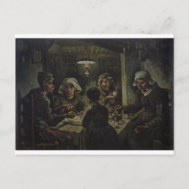 Die Kartoffel-Esser - Vincent van Gogh (1885) Postkarte (Vorderseite)