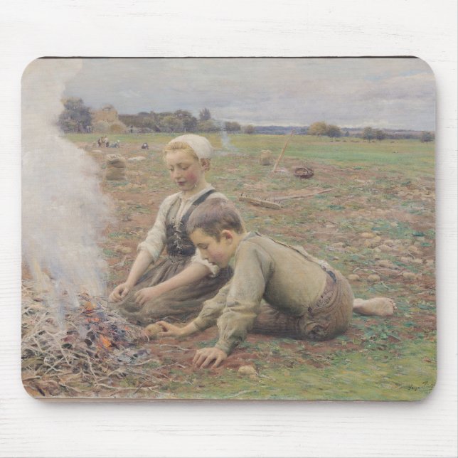 Die Kartoffel-Sammler, 1898 Mousepad (Vorne)