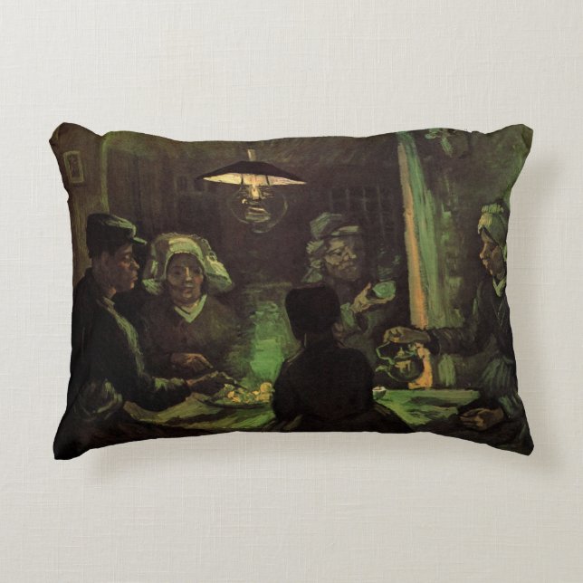 Die Kartoffelessen von Vincent van Gogh Dekokissen (Vorderseite)