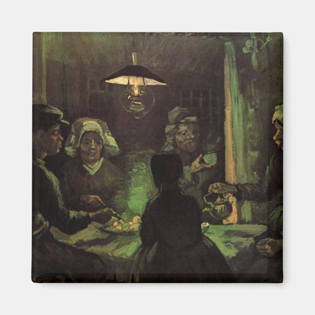 Die Kartoffelessen von Vincent van Gogh Magnet (Vorne)