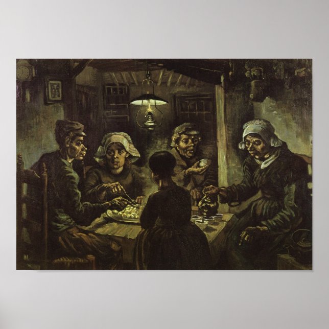 Die Kartoffeln essen Van Gogh Fine Art Poster (Vorne)