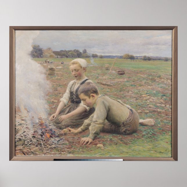 Die Kartoffelsammler, 1898 Poster (Vorne)