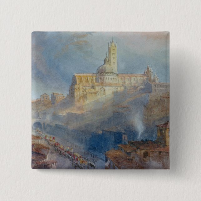Die Kathedrale, Siena, 1902 Button (Vorderseite)