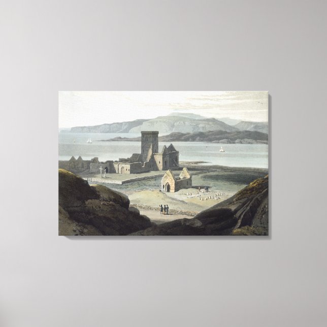 Die Kathedrale von Iona, von 'A Voyage Around Grea Leinwanddruck (Vorderseite)