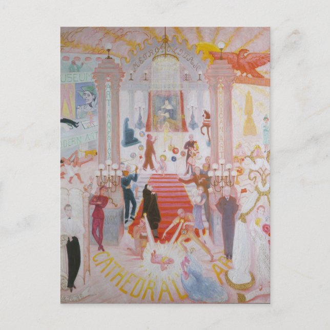 Die Kathedralen der Kunst von Florine Stettheimer Postkarte (Vorderseite)