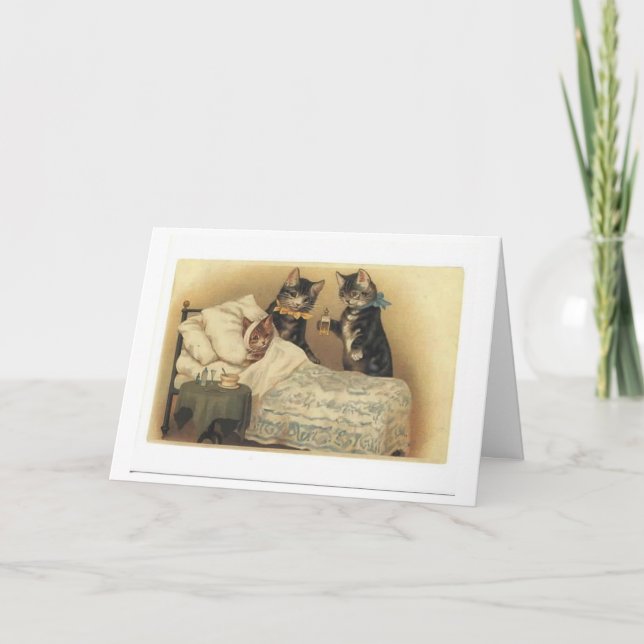 Die Kätzchen bekommen eine gute Karte (Vorderseite)