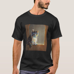 Die Katze am Fenster Schöne Kätzchengestalt T-Shirt