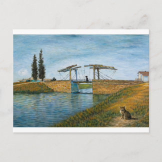 Die Katze an der Langlois-Brücke Postkarte