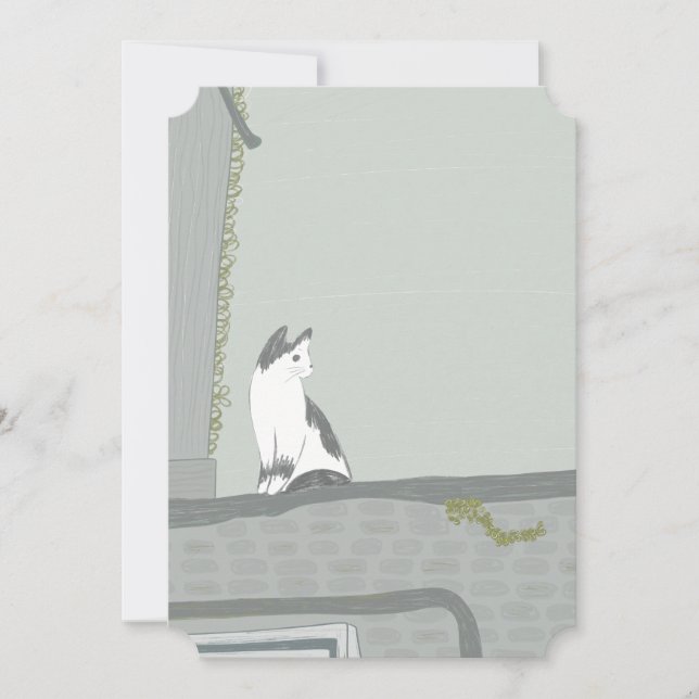 Die Katze auf dem Zaun Save The Date (Vorderseite)