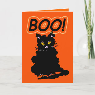 Die Katze Claude's Cousin "Boo" Halloween Card Karte