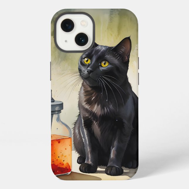 Die Katze des Alchemisten iPhone Hülle (Rückseite)