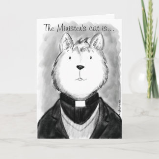Die Katze des Ministers ist… Dankeskarte