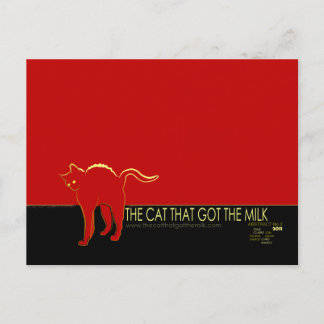 Die Katze, die die Milchpostkarte Got hat Postkarte
