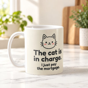 Die Katze hat das Kommando, ich zahle nur die Hypo Kaffeetasse