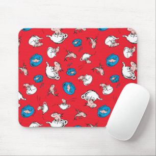 Die Katze im Hut   Das rote Fischmuster Mousepad