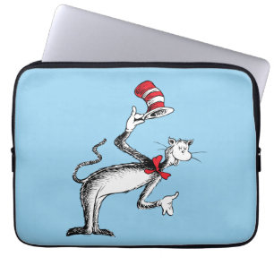 Die Katze im Hut verbeugt sich Laptopschutzhülle