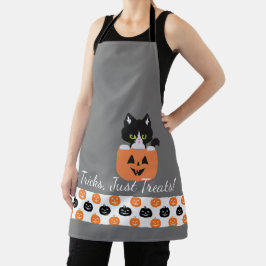 Die Katze in der Pumpkin All-over Print-Schürze Schürze