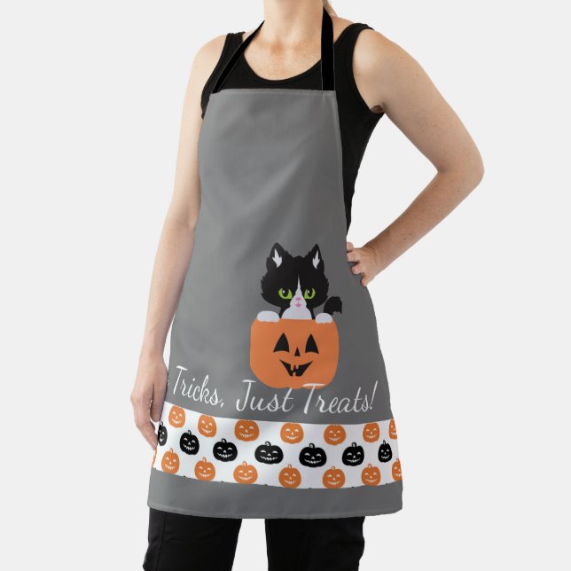 Die Katze in der Pumpkin All-over Print-Schürze Schürze (InSitu)