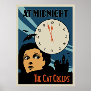 "Die Katze kriecht" Vintages Filmplakat Poster
