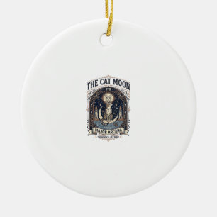 Die Katze Mond Katze Tarot Karte Major Arcana Vint Keramik Ornament